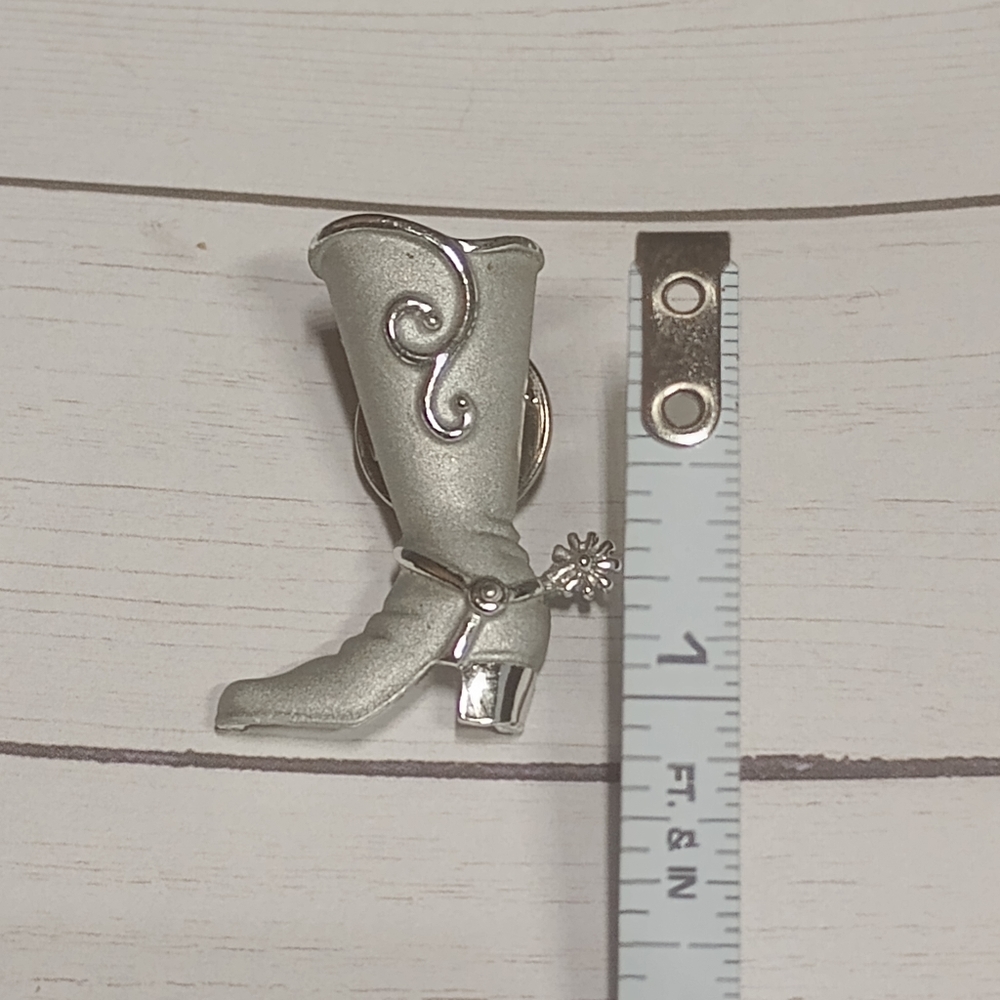 Vintage Ballou Reg'd signed silver boot pin - Picture 2 of 4